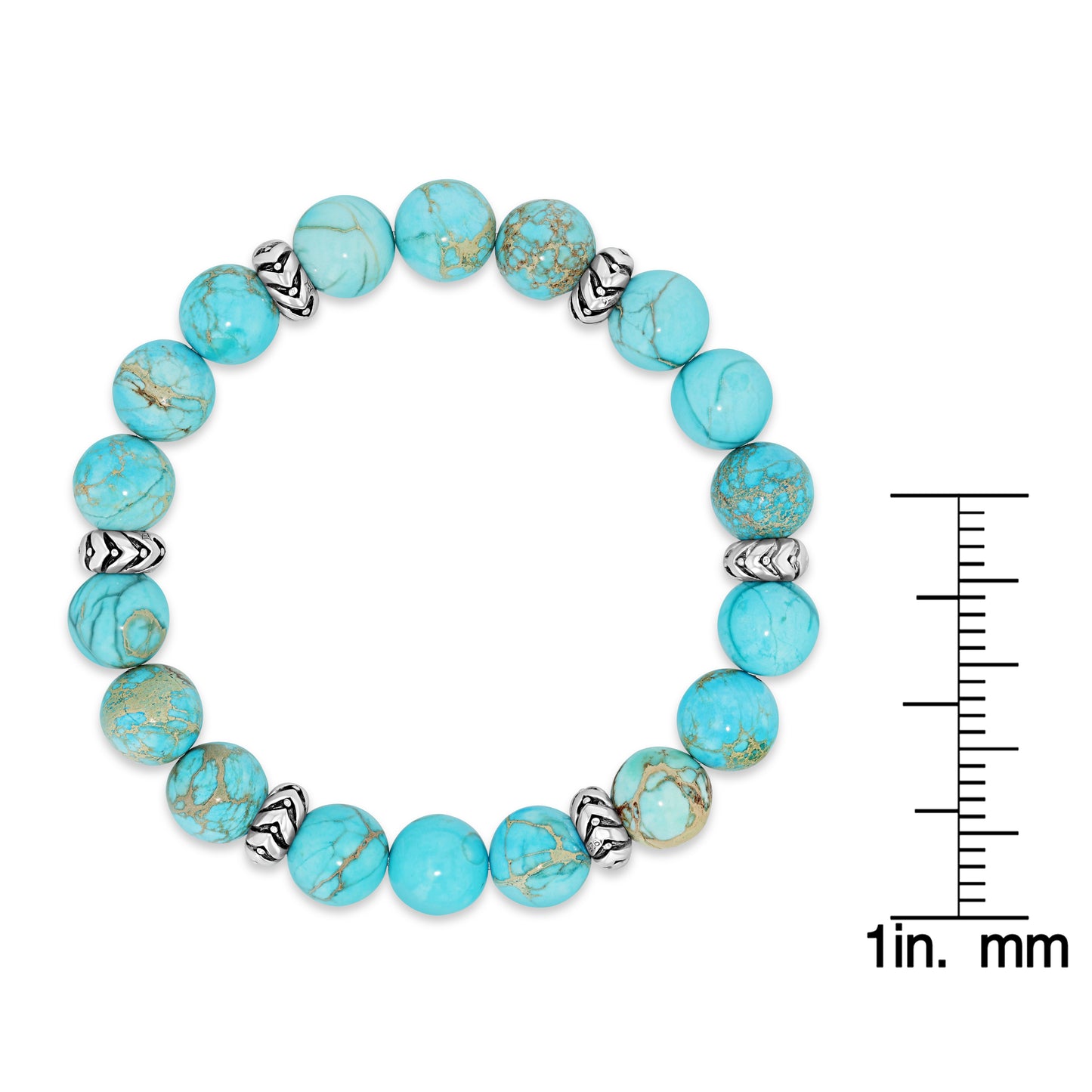 Imperial Jasper Beaded Bracelet with Silver Accents