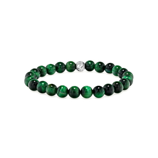 Green Tiger Eye Beaded Bracelet