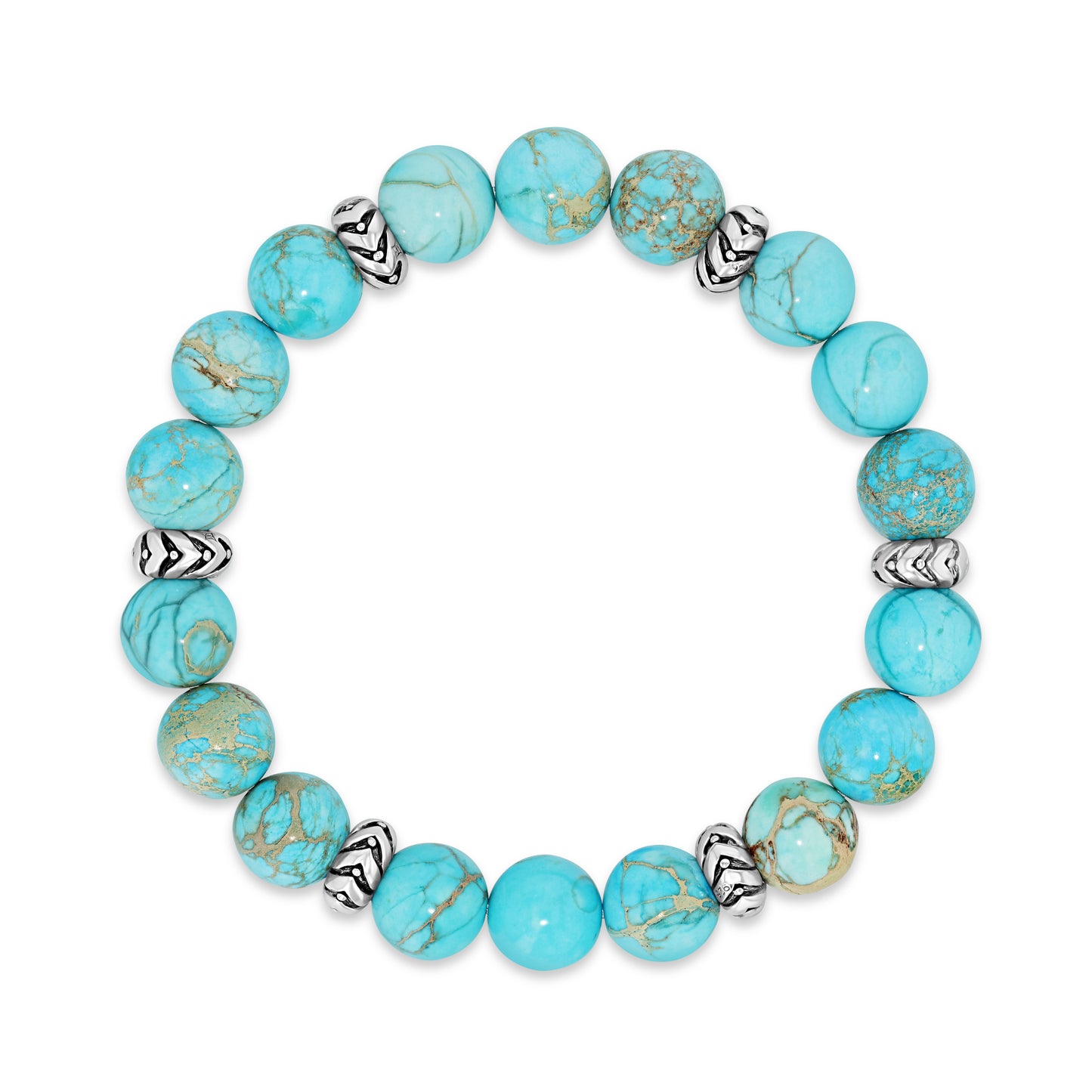 Imperial Jasper Beaded Bracelet with Silver Accents