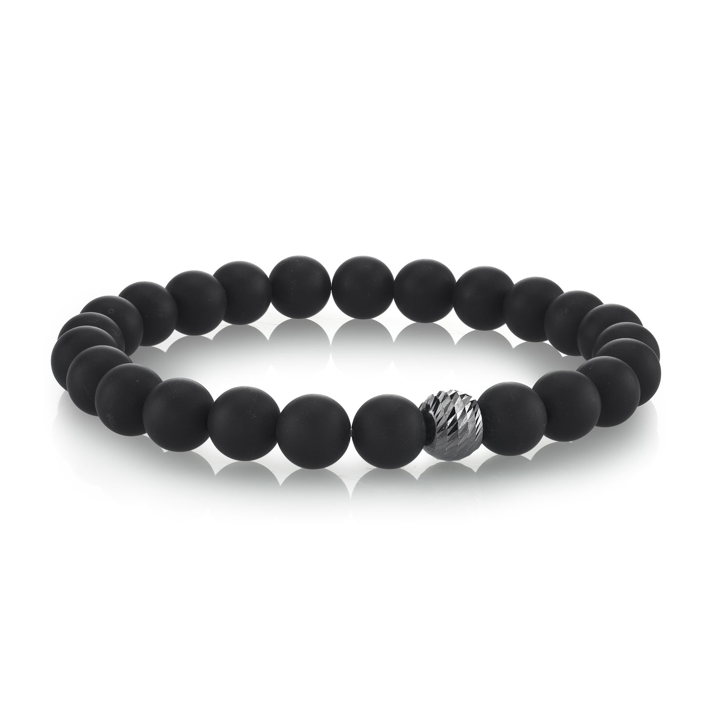Matte Black Agate Bracelet