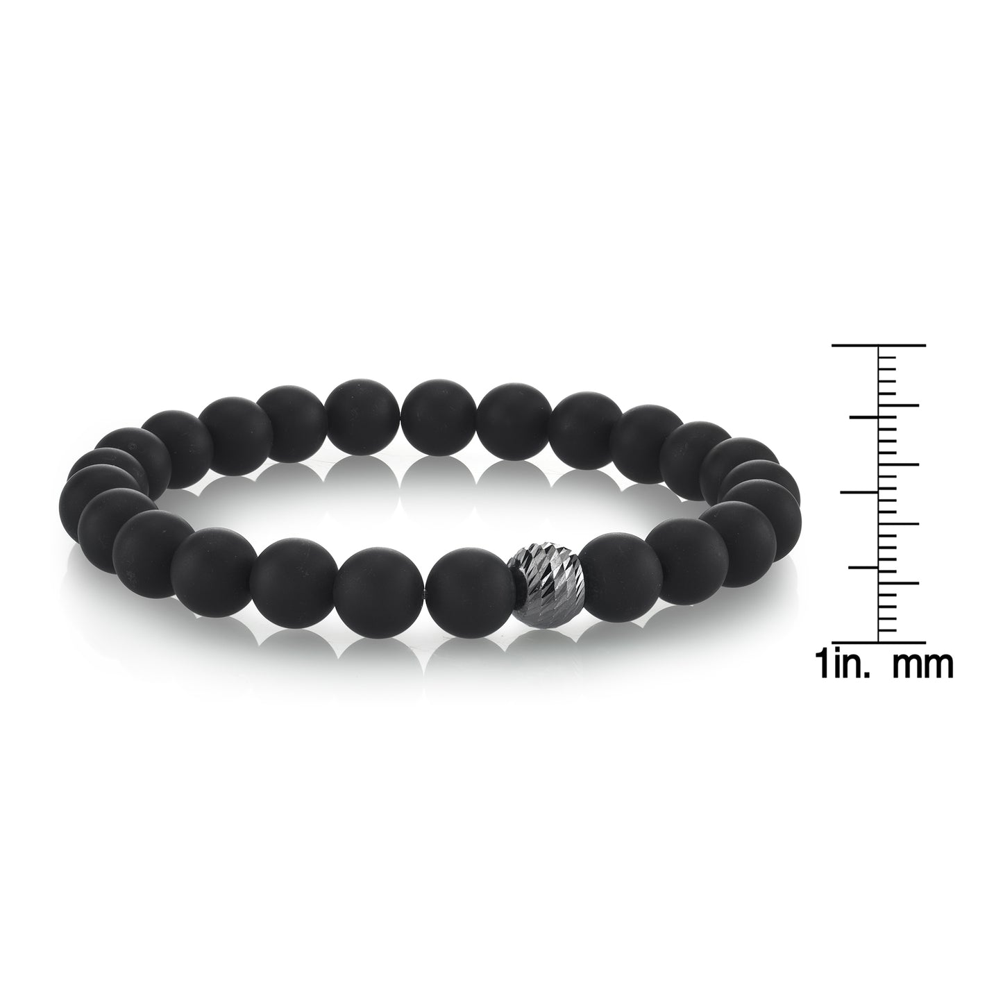 Matte Black Agate Bracelet