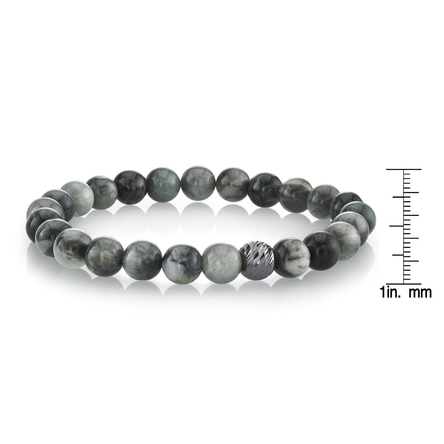 Grey Eagle Eye Beaded Bracelet